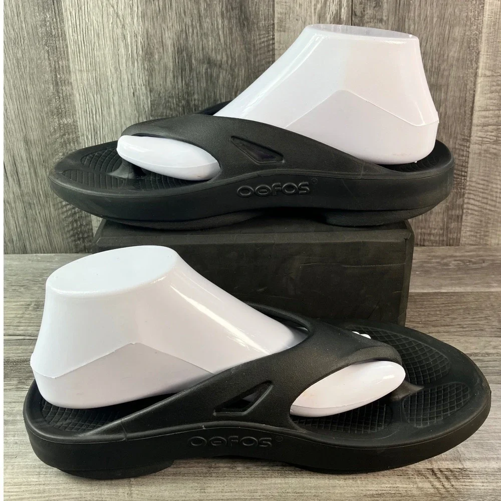 OOFOS OOriginal Sport Recovery Sandals Black Graphite Mens 9 Womens 11 EU 42